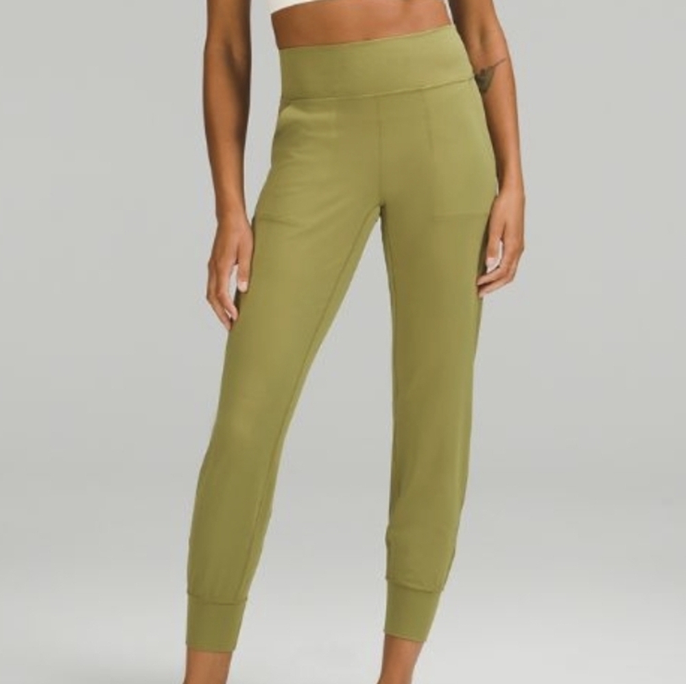 Lululemom Align Olive Green/yellow Jogger Pants - Size 2